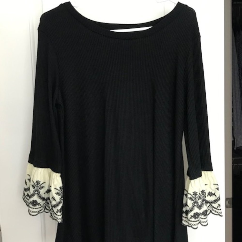 Black and White Blouse